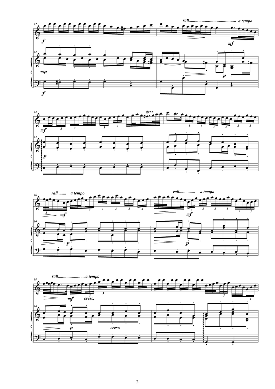 Vivaldi - Sonata in C major RV 82 for Guitar and Cembalo or Piano Classical Guitar scores gallery preview page 2