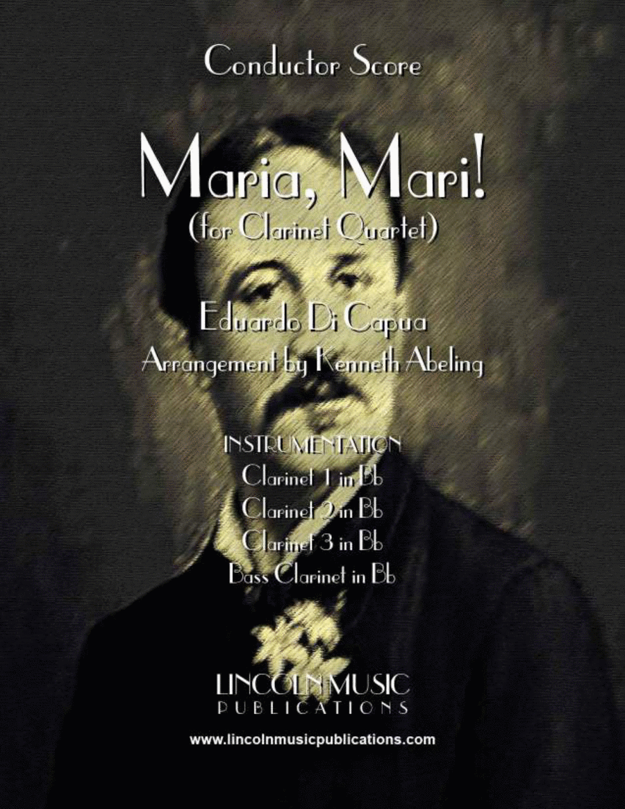 Maria, Mari! (Oh Marie) for Clarinet Quartet) Clarinet Quartet scores gallery preview page 1