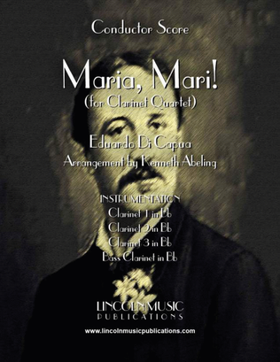 Book cover for Maria, Mari! (Oh Marie) for Clarinet Quartet)