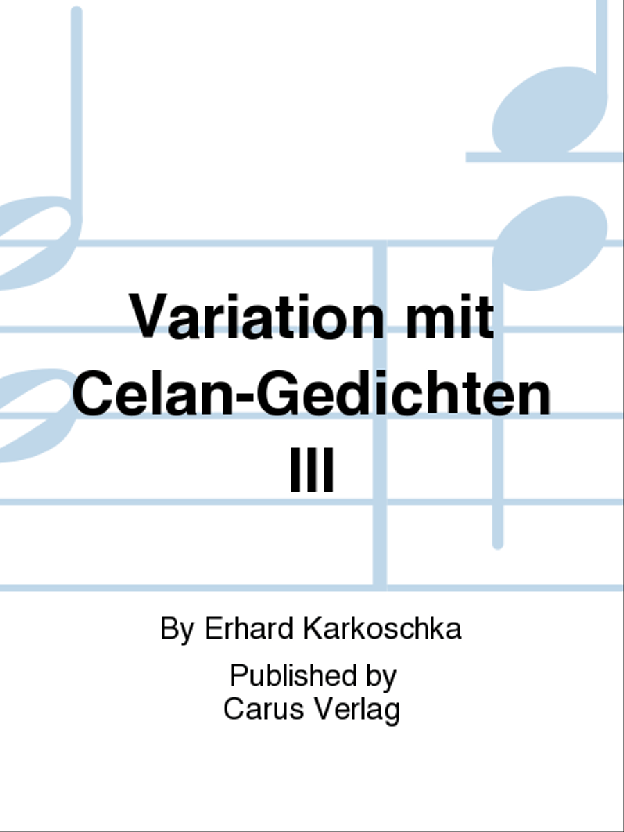 Variation mit Celan-Gedichten III 4-Part scores gallery preview page 1