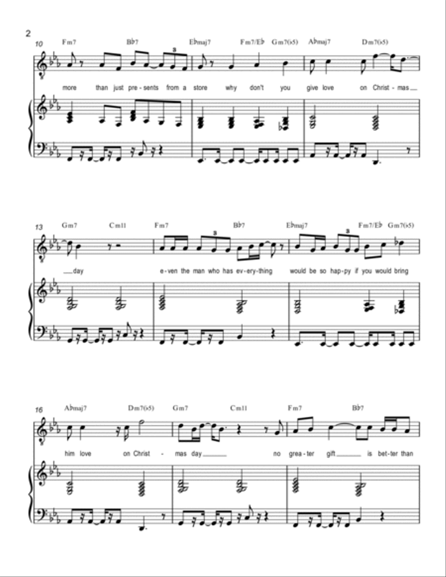 Give Love on Christmas Day Voice scores gallery preview page 2
