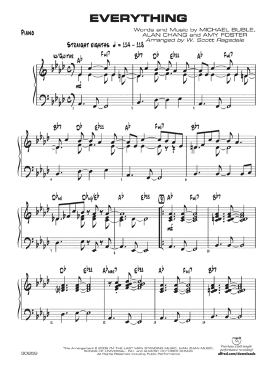 Everything: Piano Accompaniment Jazz Ensemble scores gallery preview page 1