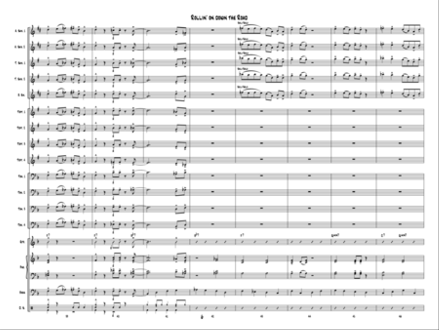 Rollin' On Down The Road Jazz Ensemble scores gallery preview page 7