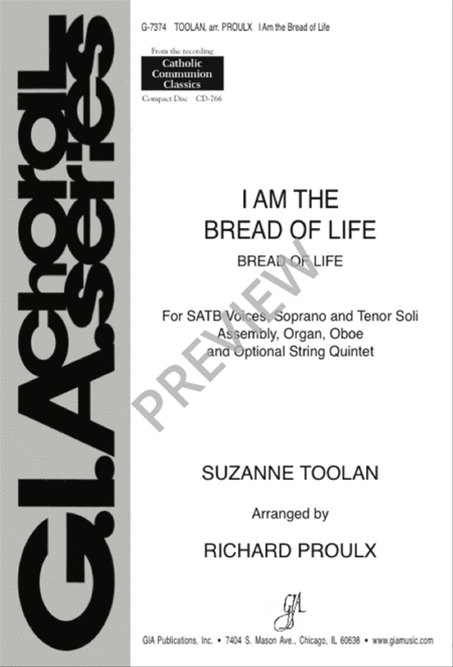 I Am the Bread of Life 4-Part scores gallery preview page 1