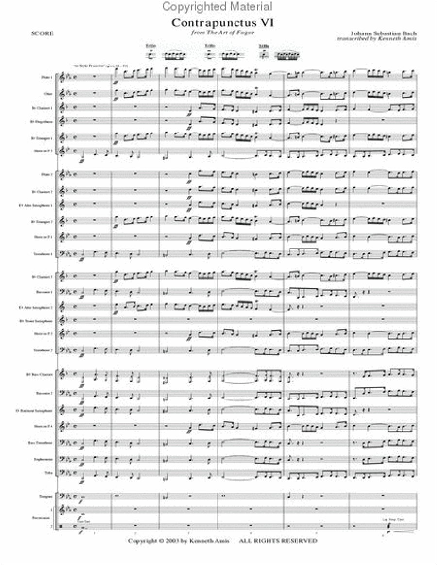Contrapunctus 6 - STUDY SCORE ONLY Concert Band scores gallery preview page 4