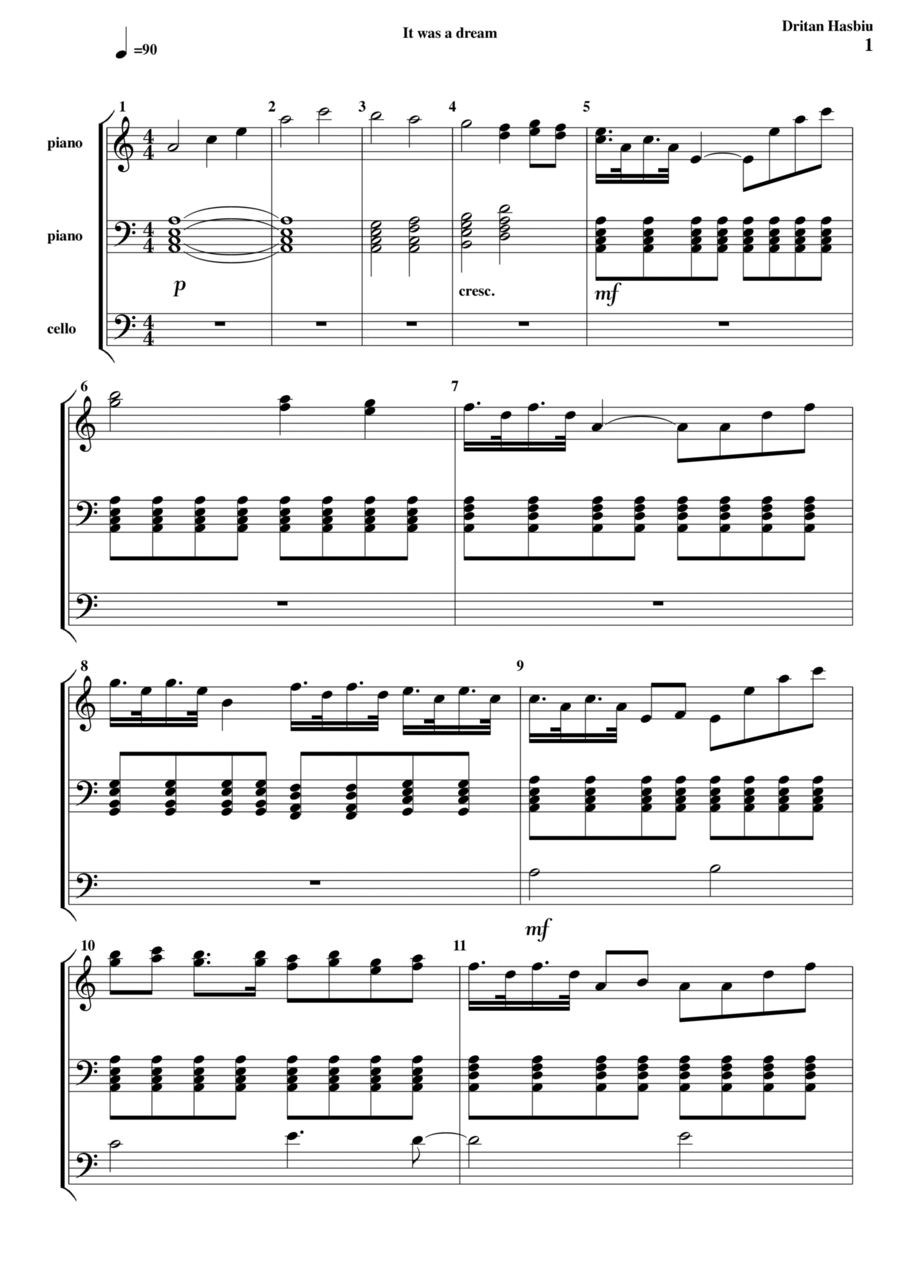It was a dream Set of Parts scores gallery preview page 1