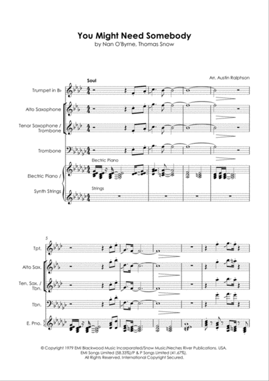 You Might Need Somebody You Might Need Somebody Tenor Saxophone scores gallery preview page 3