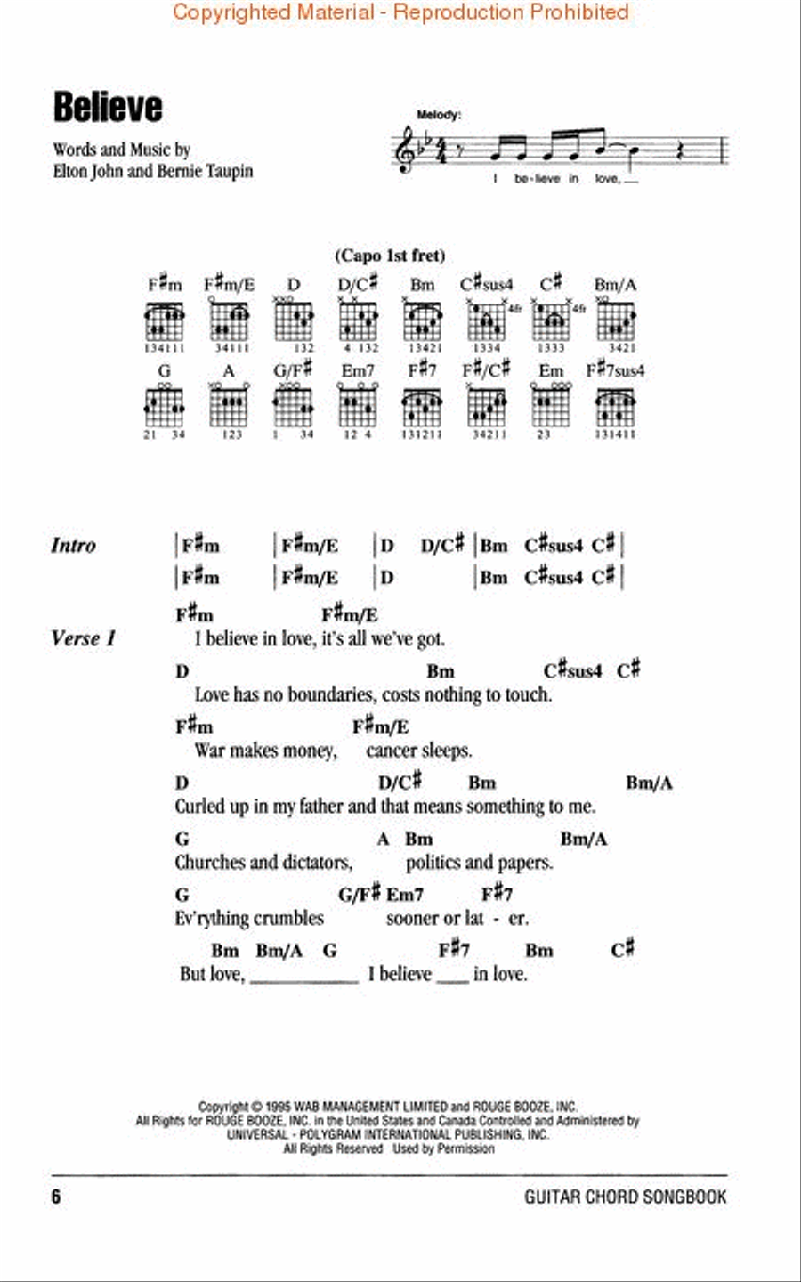 Elton John Electric Guitar scores gallery preview page 3