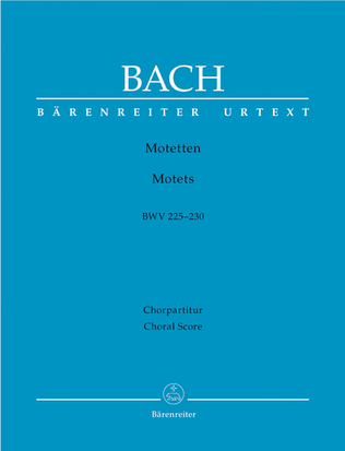 Book cover for Motets, BWV 225-230