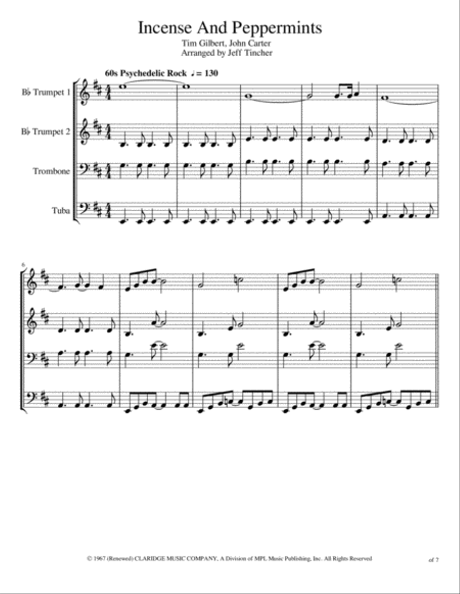 Incense And Peppermints Incense And Peppermints Brass Ensemble scores gallery preview page 2