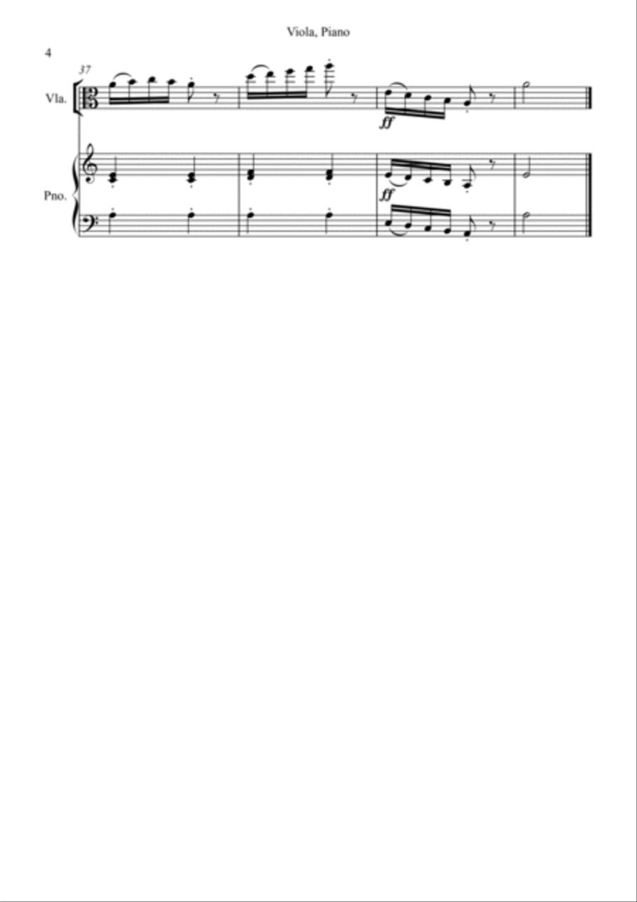 Arabesque For Viola Viola scores gallery preview page 4