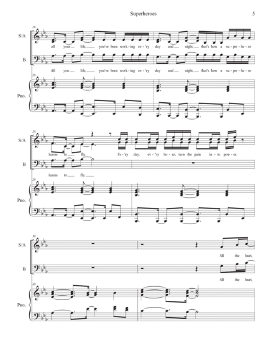 Superheroes 3-Part scores gallery preview page 5