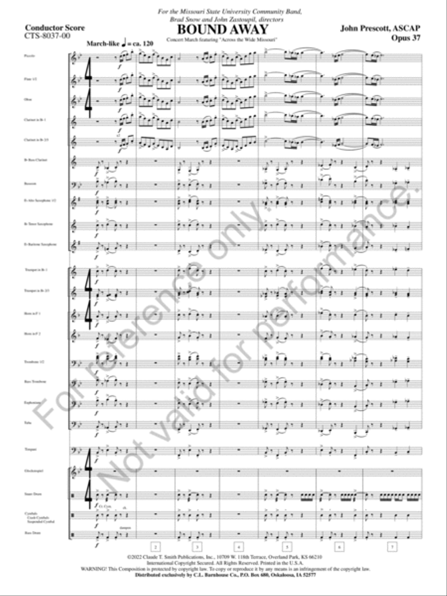 Bound Away Bound Away Concert Band scores gallery preview page 4