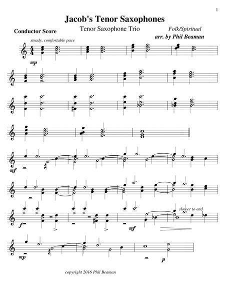 Jacob's Tenor Saxophones - Trio image number null