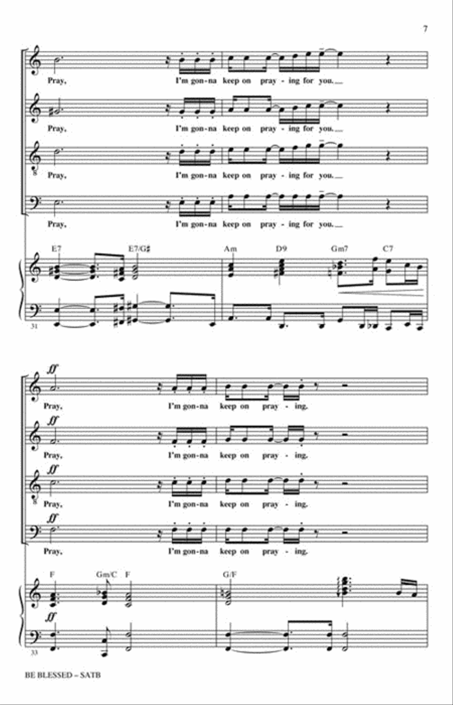 Be Blessed 4-Part scores gallery preview page 3