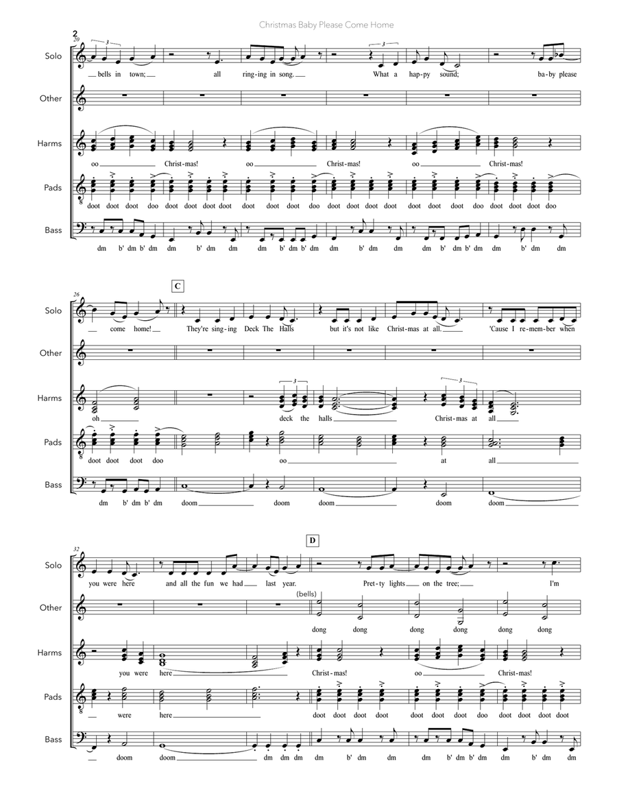 Christmas (Baby Please Come Home) Divisi scores gallery preview page 2