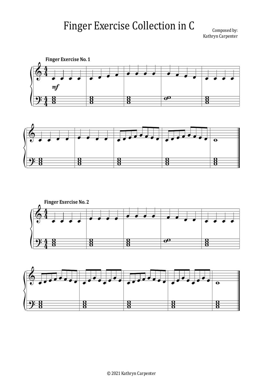 Finger Exercise Collection for Piano