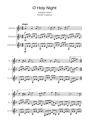 O Holy Night - Clarinet Trio