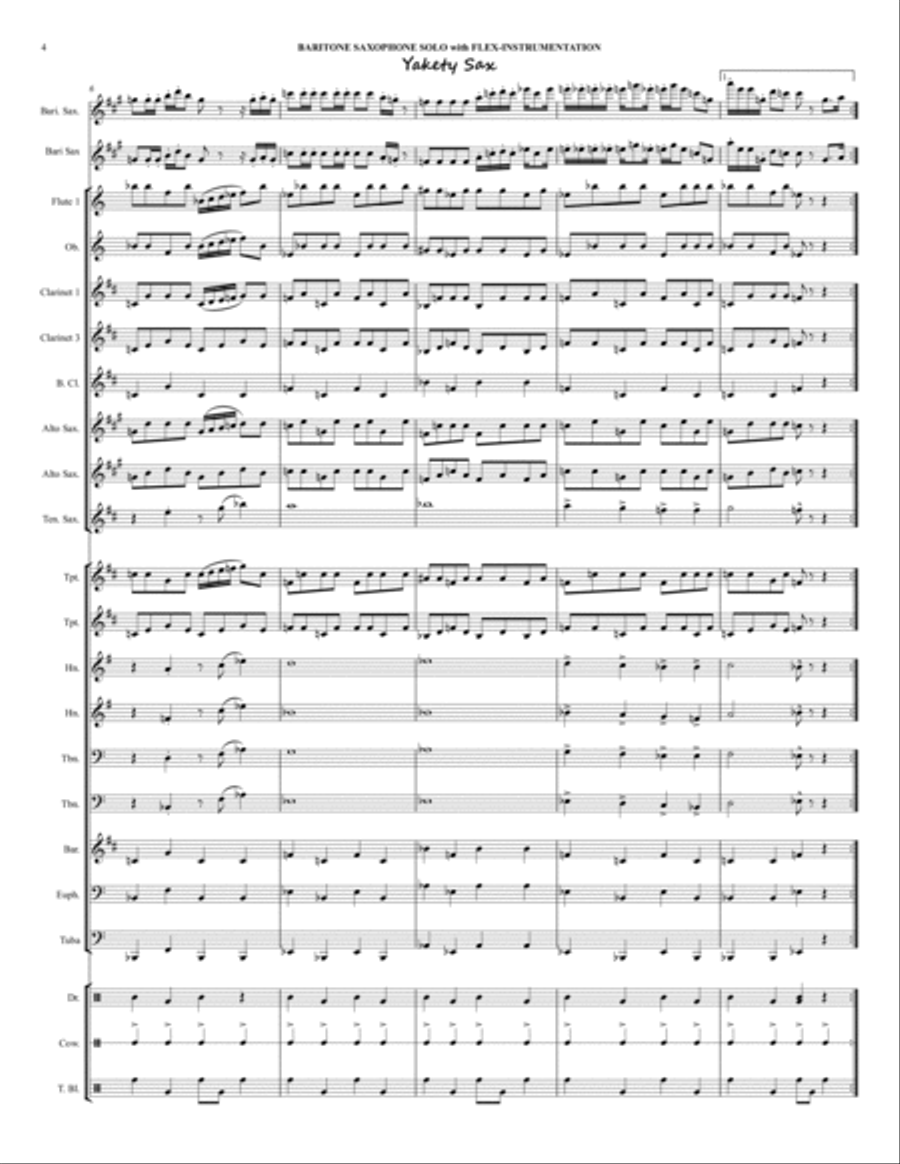 Yakety Sax Yakety Sax Concert Band scores gallery preview page 4