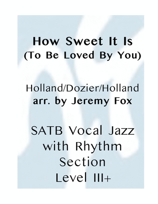 Book cover for How Sweet It Is (to Be Loved By You)
