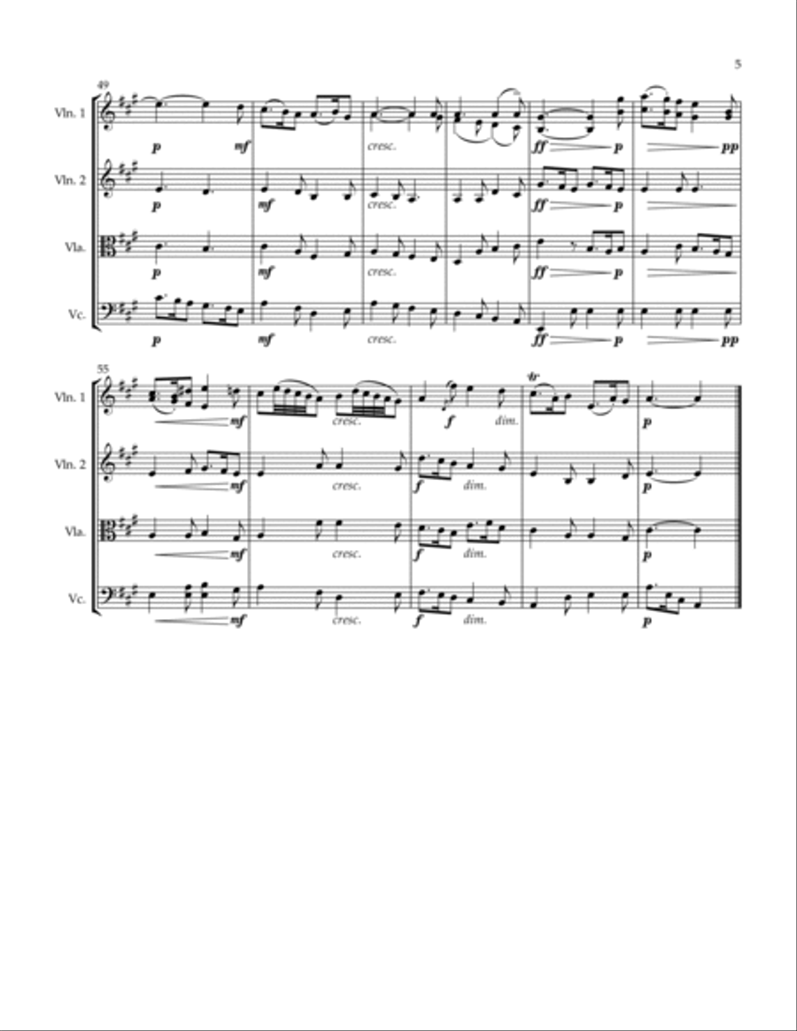 Siciliano Siciliano String Quartet scores gallery preview page 5