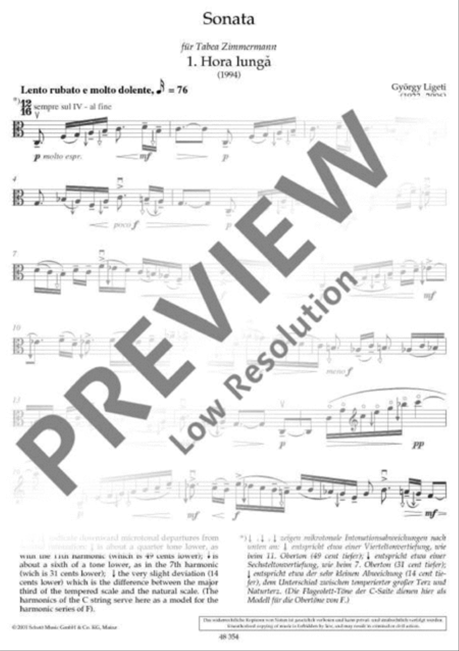 Sonata Sonata Viola Solo scores gallery preview page 9