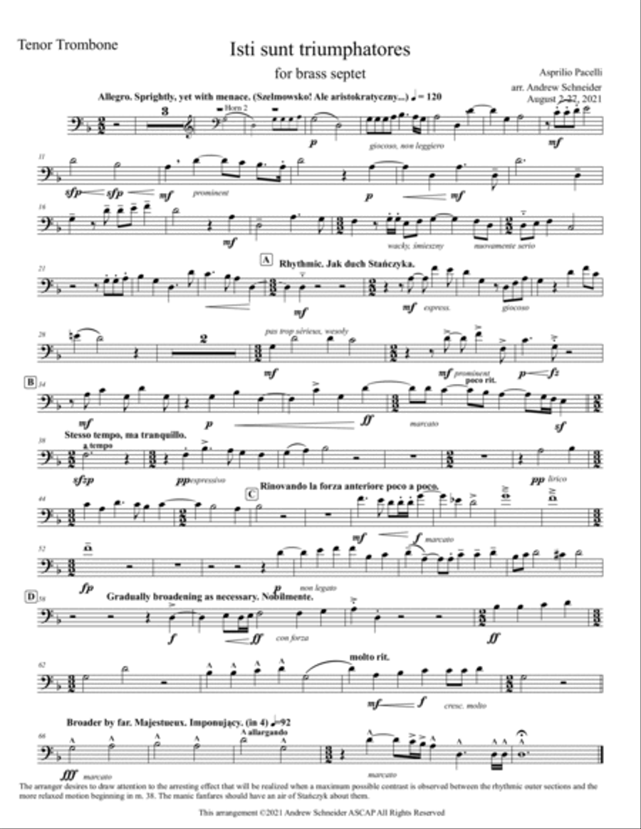 Isti sunt triumphatores Brass Ensemble scores gallery preview page 4
