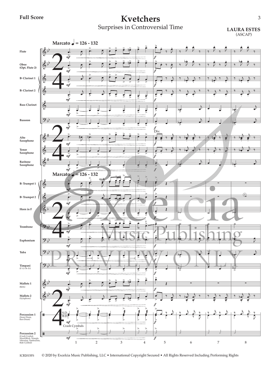 Kvetchers (Score) Kvetchers (Score) Concert Band scores gallery preview page 3