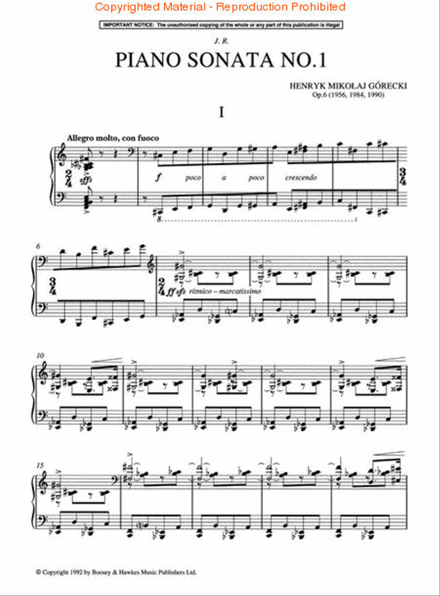Piano Sonata No. 1, Op. 6 Piano Solo scores gallery preview page 2