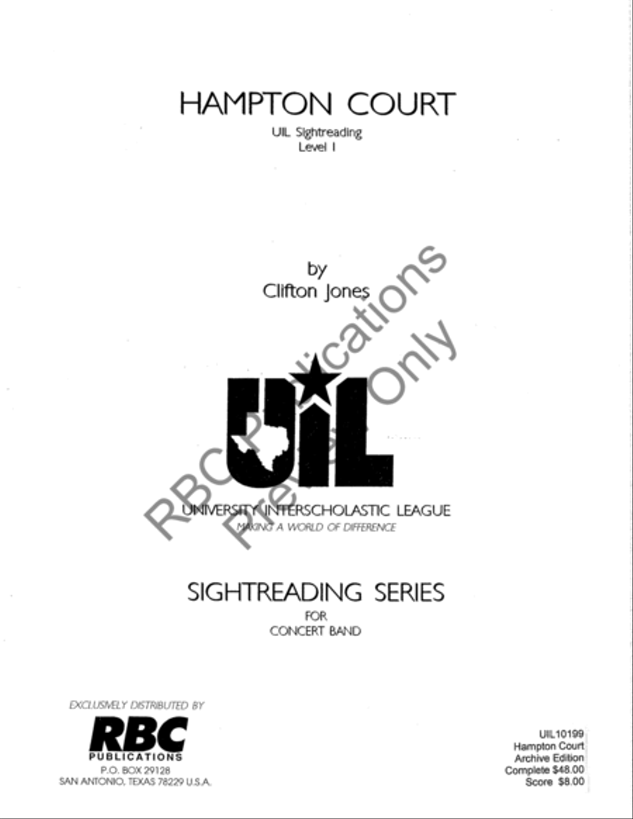 Hampton Court Hampton Court Concert Band scores gallery preview page 2