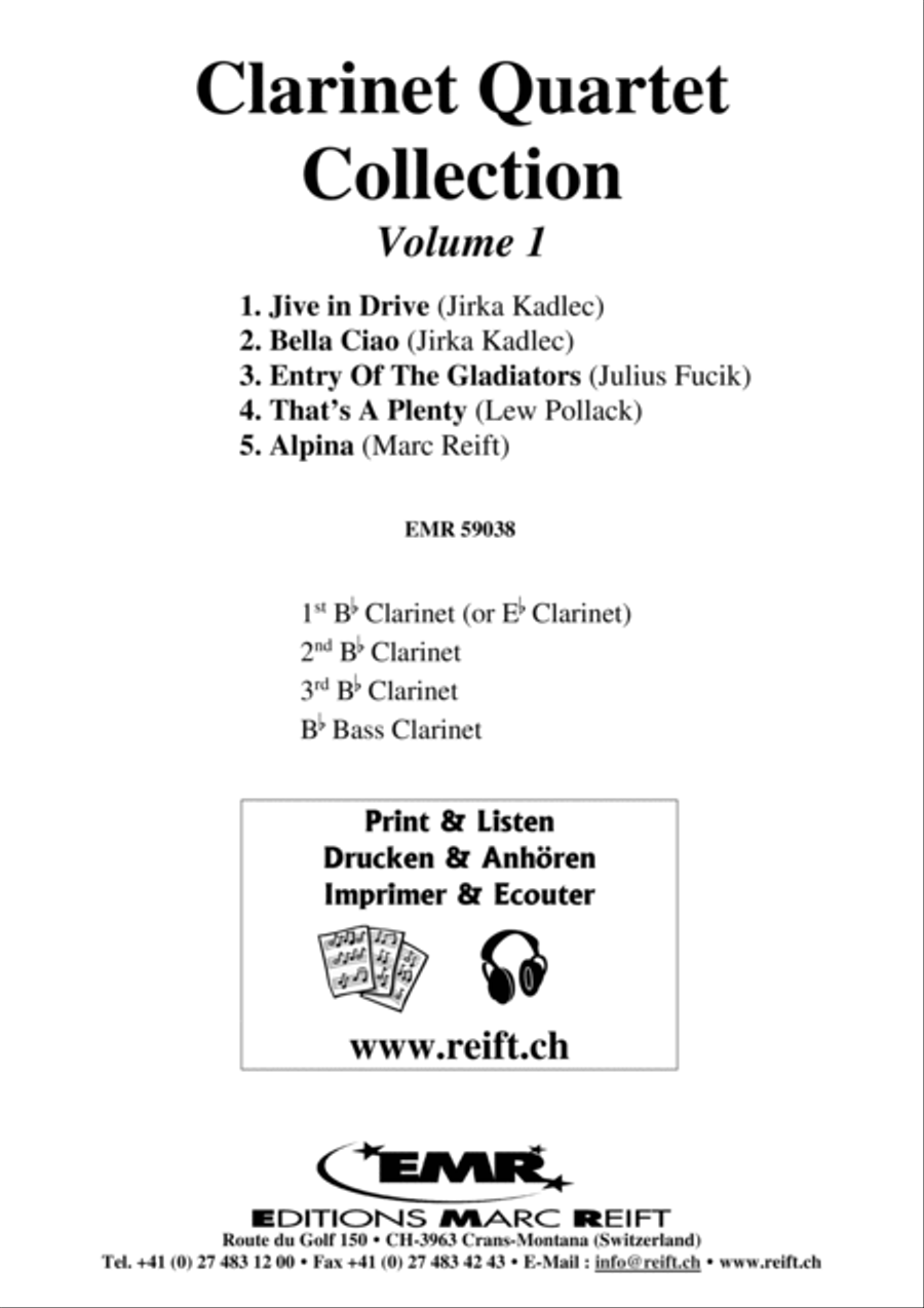 Clarinet Quartet Collection Volume 1 Clarinet Quartet scores gallery preview page 2