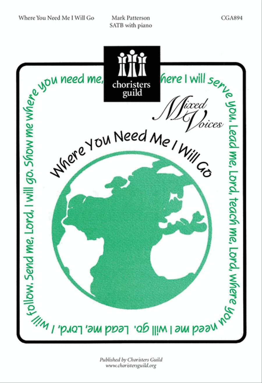 Where You Need Me I Will Go (SATB) 4-Part scores gallery preview page 1