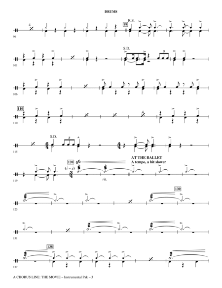A Chorus Line (Medley) (arr. Ed Lojeski) - Drums
