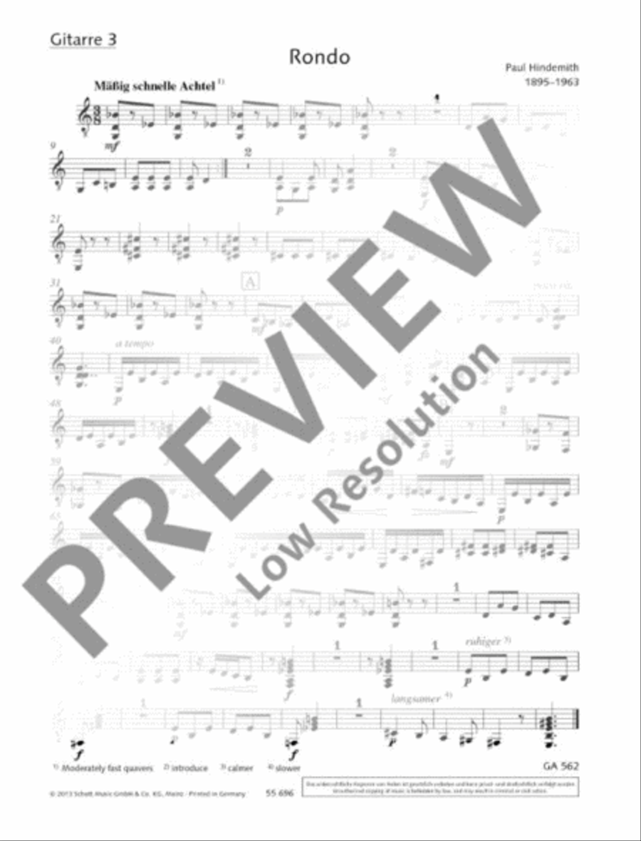 Rondo Rondo Guitar Ensemble scores gallery preview page 12