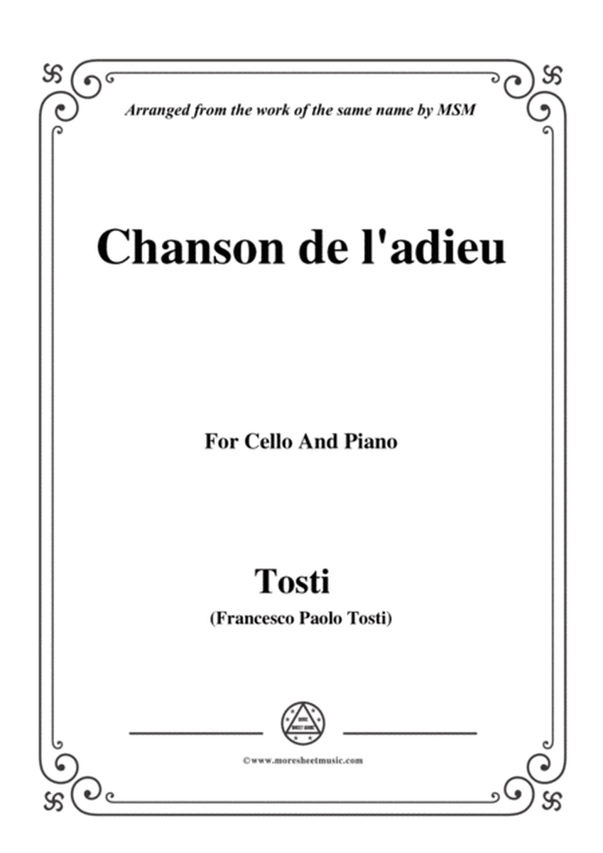 Tosti-Chanson de l'adieu, for Cello and Piano image number null