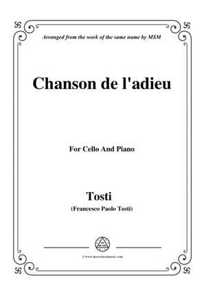 Tosti-Chanson de l'adieu, for Cello and Piano