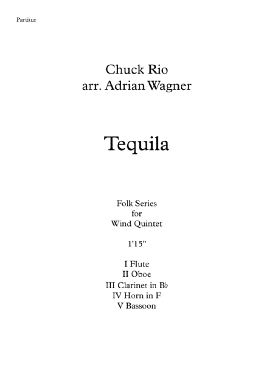 Tequila Woodwind Quintet scores gallery preview page 1