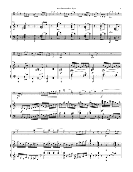 Five Pieces in Folk Style, Opus 102 for Trombone & Piano