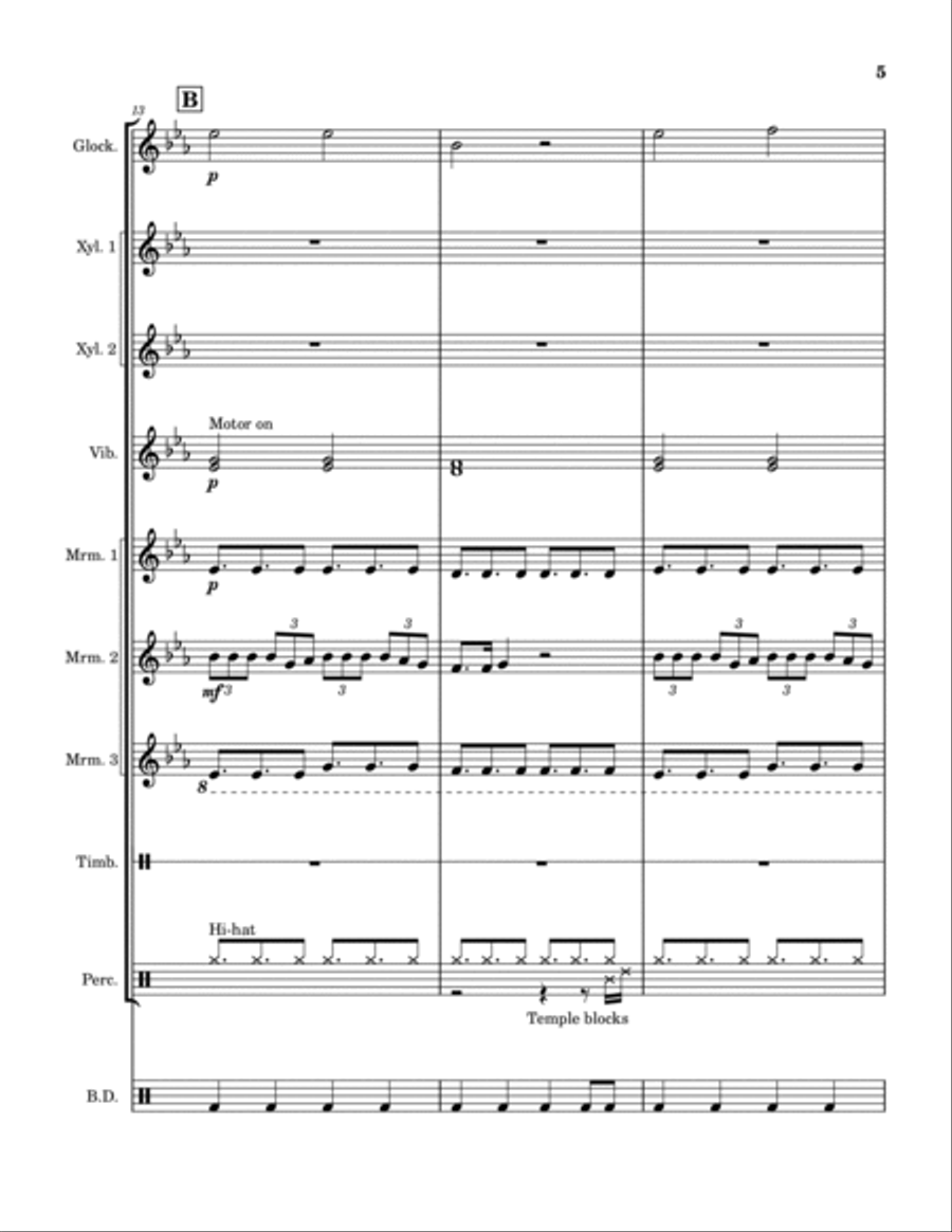 Sorry Percussion Ensemble scores gallery preview page 5