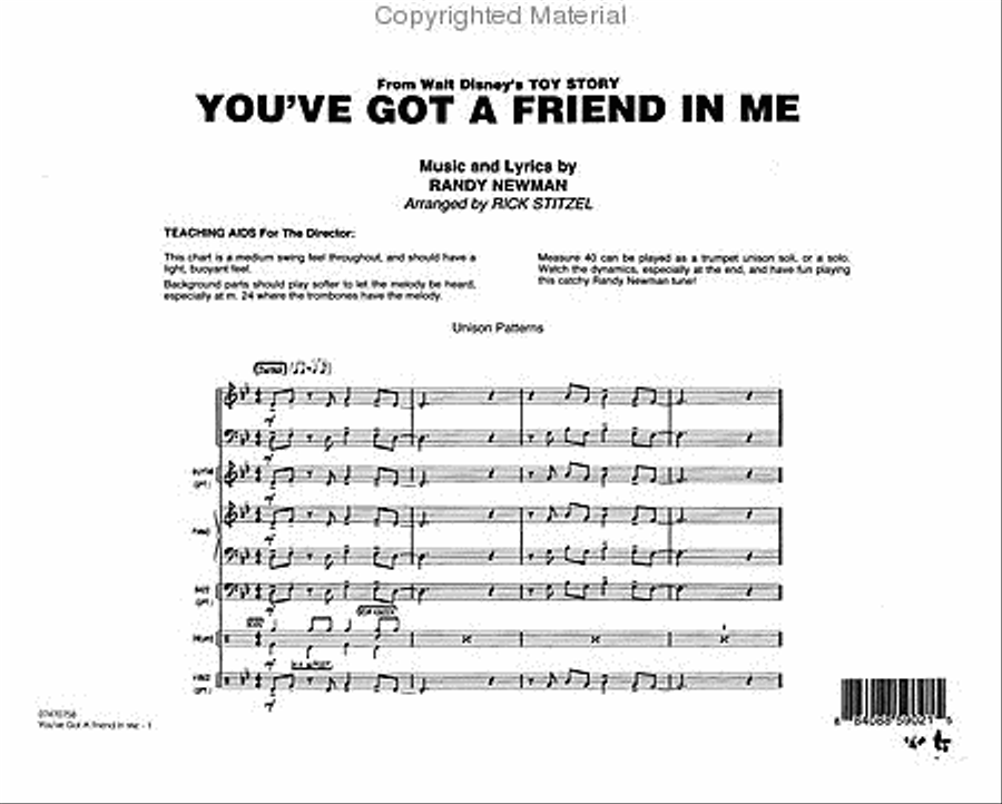You've Got a Friend in Me Jazz Ensemble scores gallery preview page 2