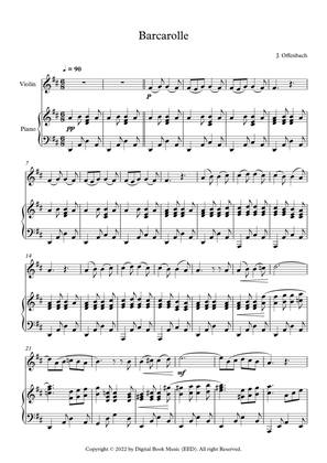 Barcarolle - Jacques Offenbach (Violin + Piano)