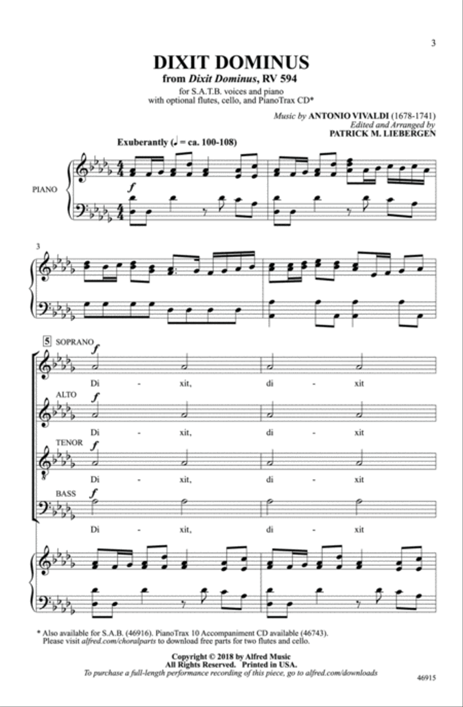 Dixit Dominus Choir scores gallery preview page 2