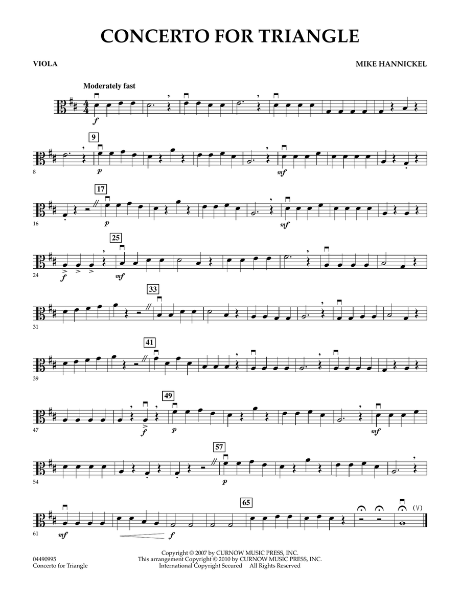 Concerto For Triangle - Viola Orchestra scores gallery preview page 1