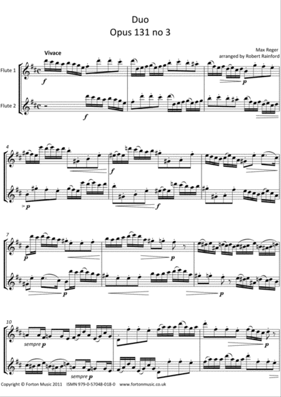 Duo Opus 131 no 3 Flute Duet scores gallery preview page 2