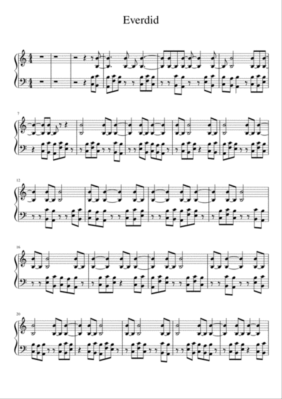 Everdid© Everdid© Piano Solo scores gallery preview page 1