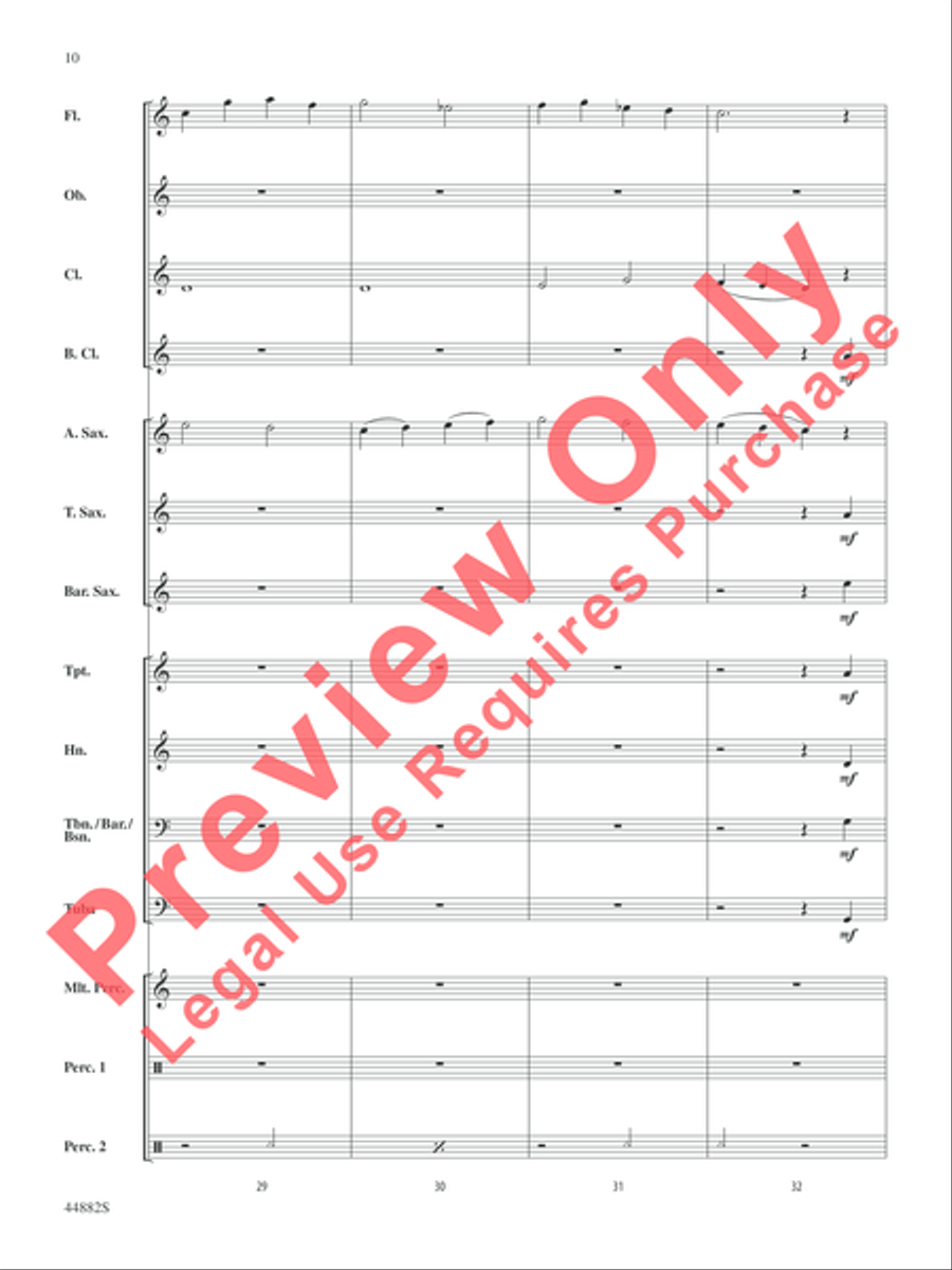 Chant de Noël Concert Band scores gallery preview page 10