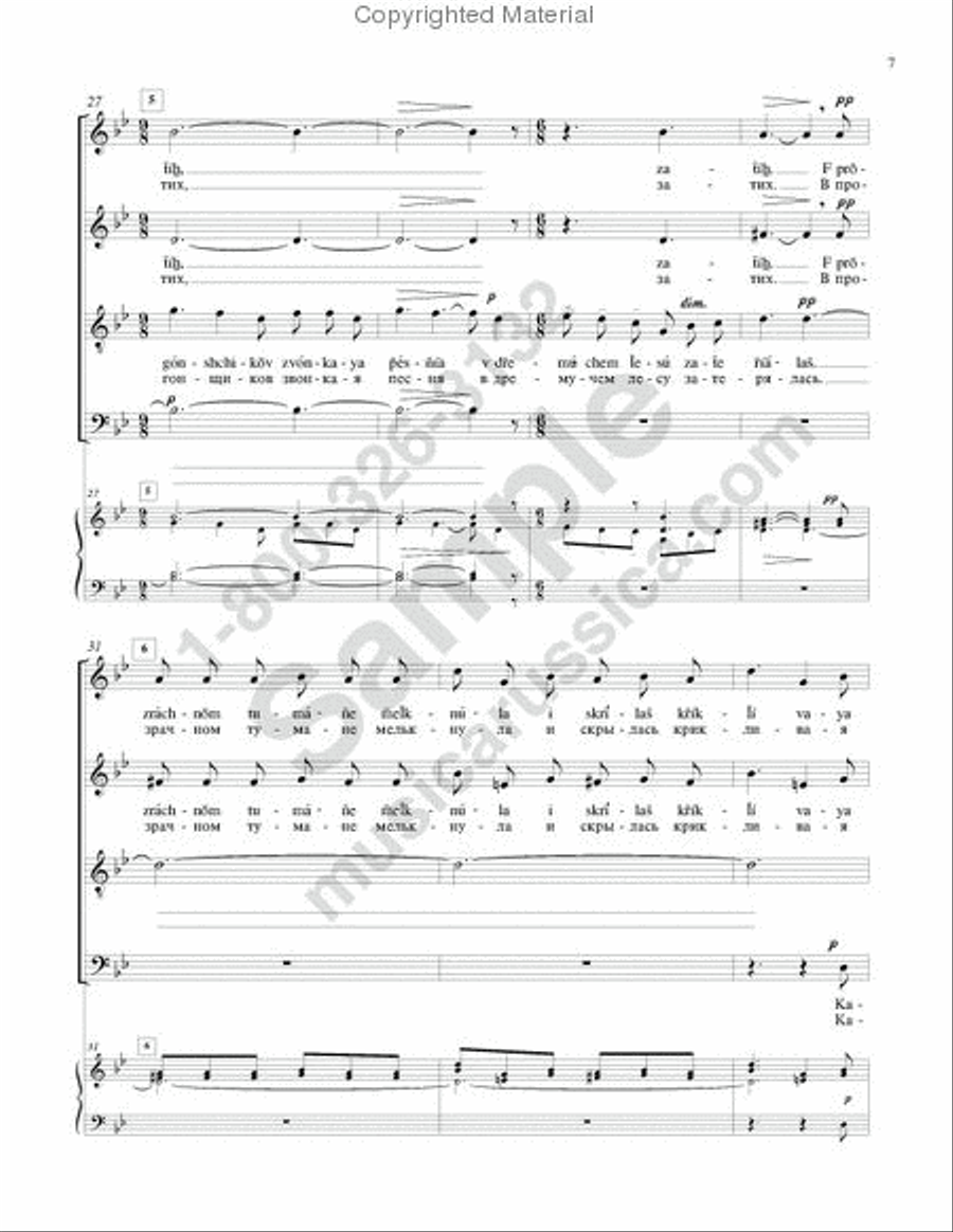 Evening 4-Part scores gallery preview page 6