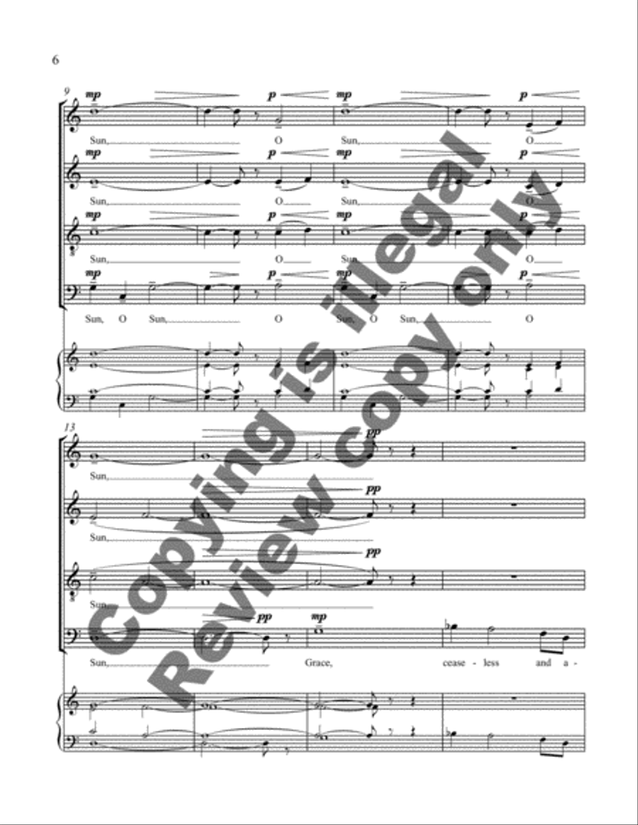 O Sun (from September Sun) Divisi scores gallery preview page 9