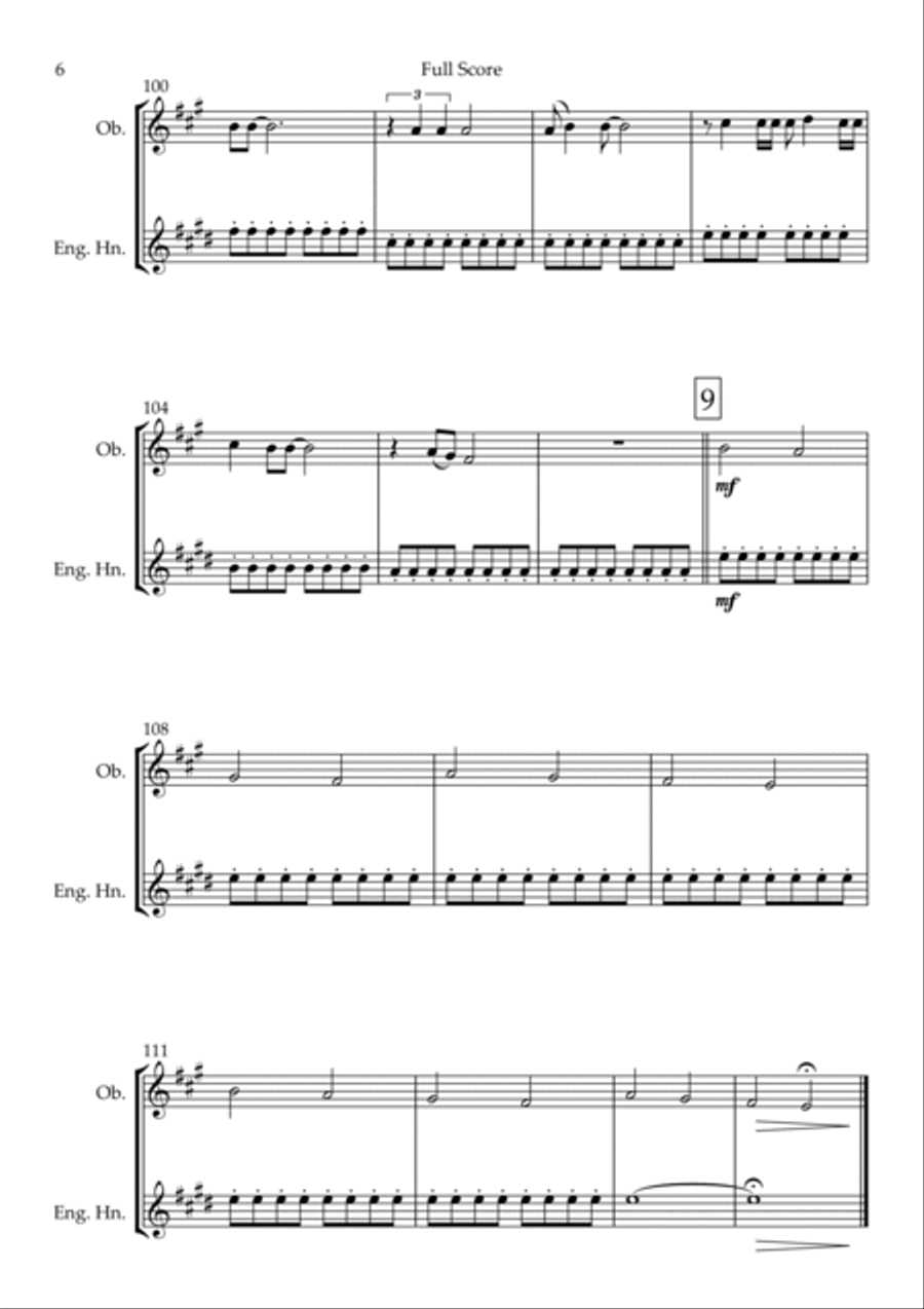 City Of Blinding Lights Woodwind Duet scores gallery preview page 6