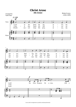 Christ Arose (He Arose) - Voice and Piano (C)